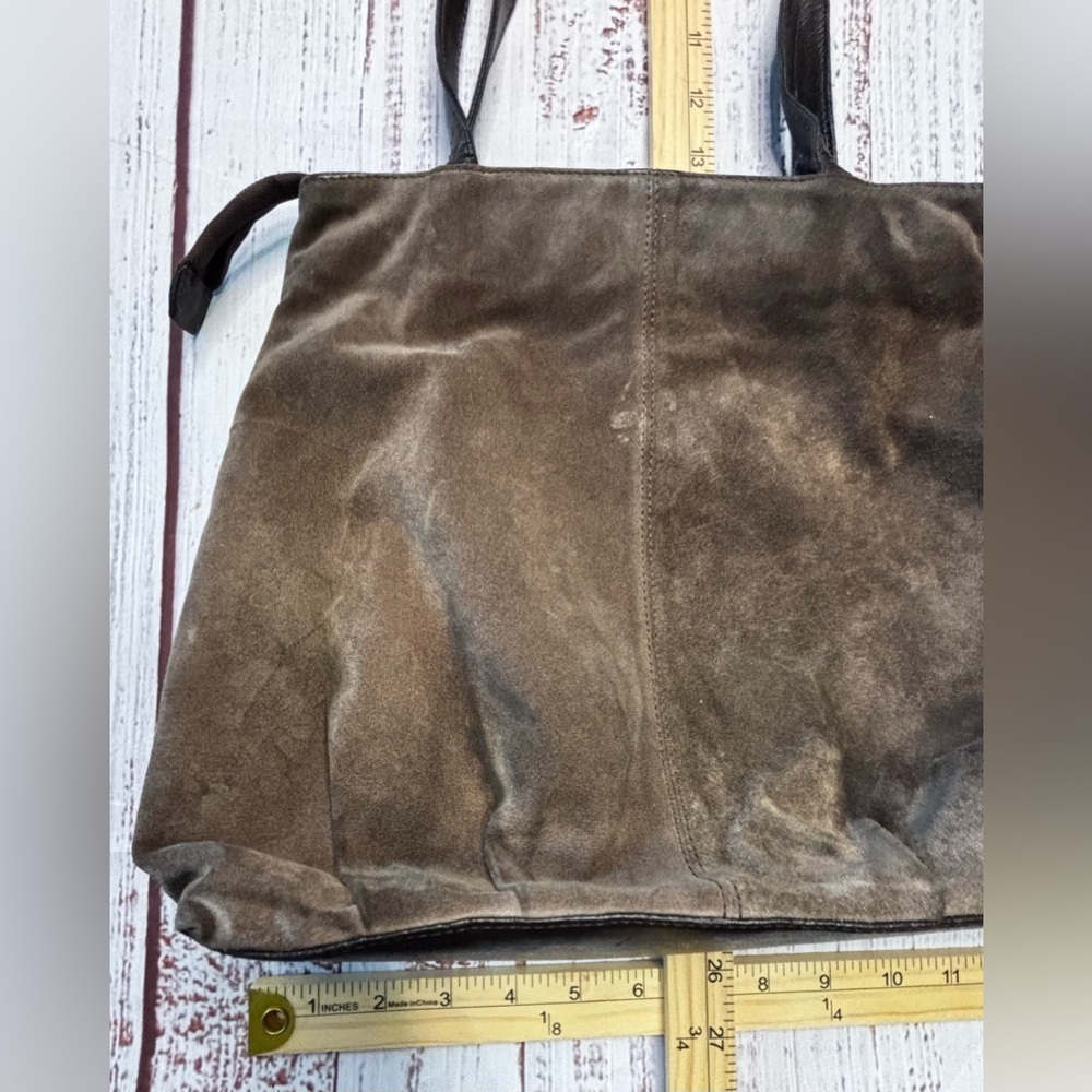 Braccialini Brown Suede Shoulder Bag - Picture 4 of 11